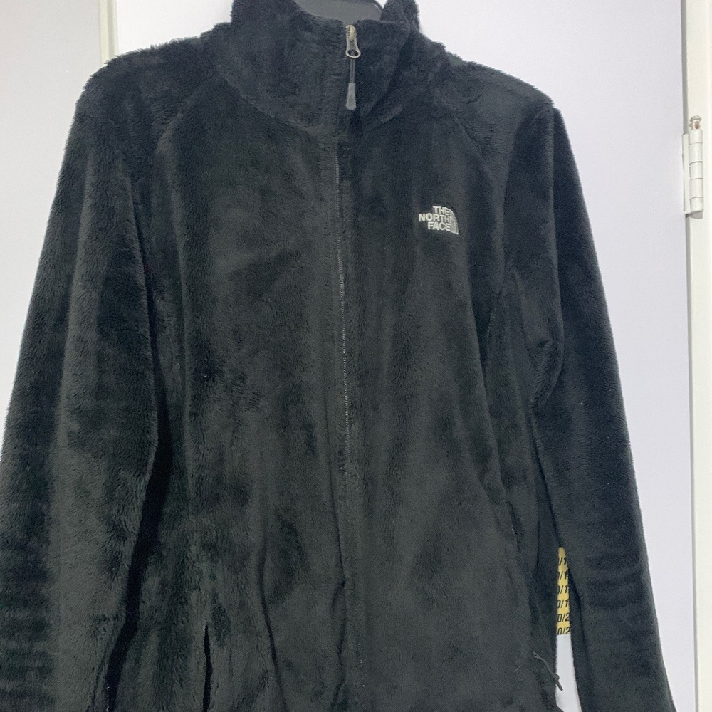 The North Face Womens' Black Fleece Fuzzy Zipup Jacket